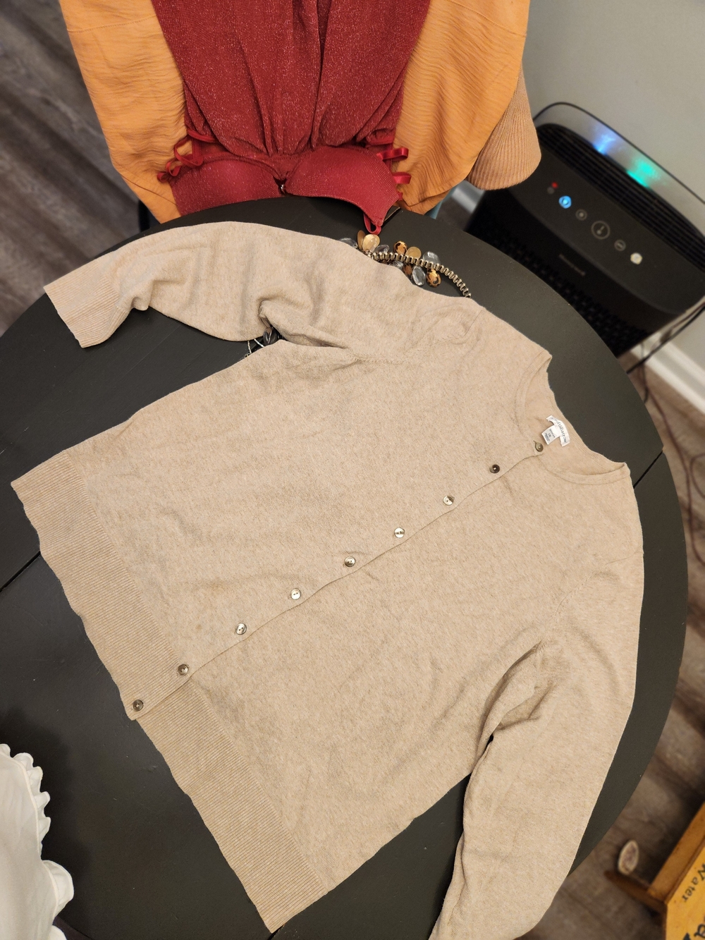 croft & barrow Beige Button-Front Women's Cardigan